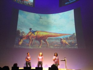 Look at #TeamDino and the picture of Monica with her spirit dinosaur. 