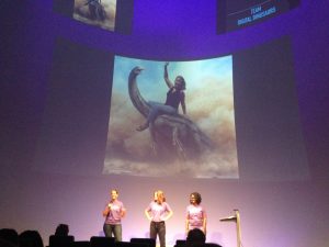 Look at #TeamDino and the picture of Beth with her spirit dinosaur. 