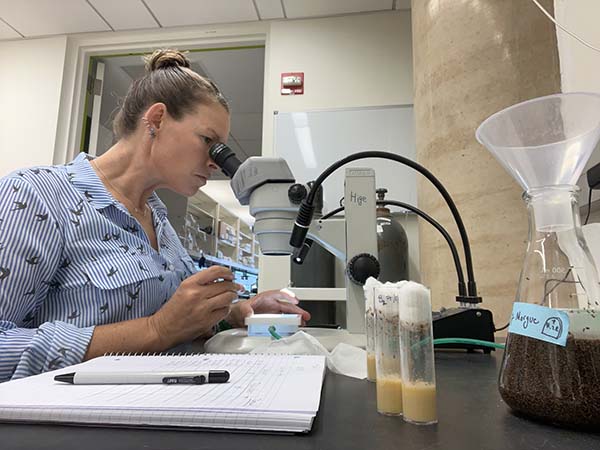 Christine Suzina during her internship at UNC.