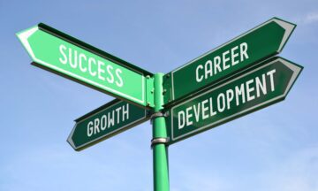 Success, growth, career, development signpost